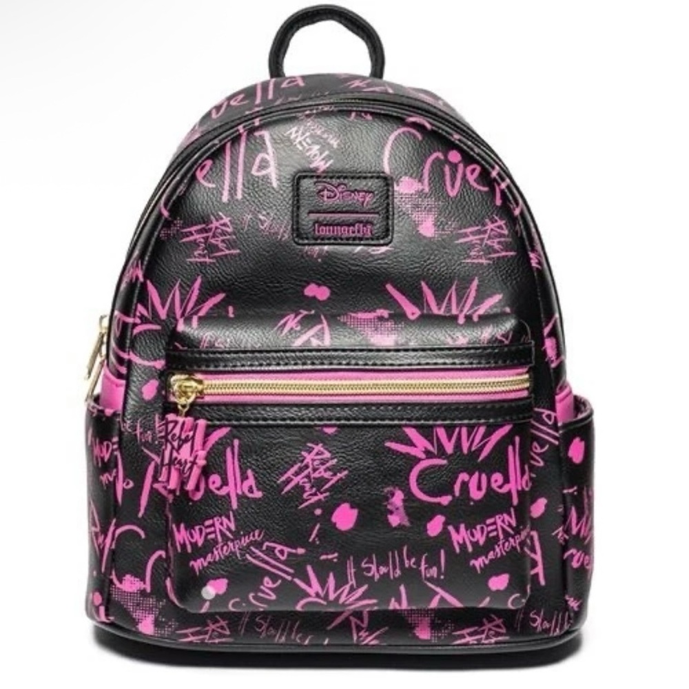 Loungefly Cruella Graffiti 10" Faux Leather Mini Backpack